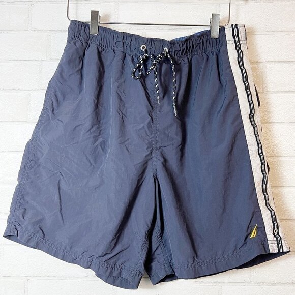 Nautica Navy Blue Men's Swim Trunks Shorts Size L - Picture 1 of 8
